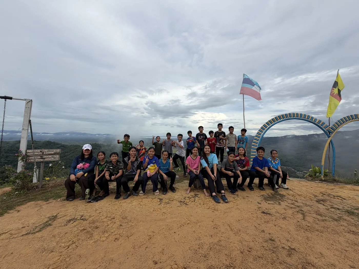 Hiking with the children from the hostel